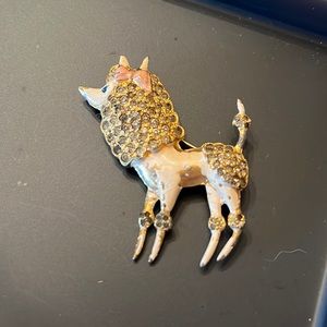 Vintage retro poodle brooch